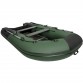Надувная 3-местная ПВХ лодка Ривьера Компакт 3400 СК (зелено-черная)